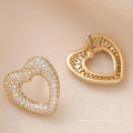 blingbling diamond elegant earrings jewelry for women 2021,trendy copper stud earrings